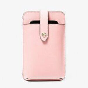 Saffiano Leather Smartphone Crossbody Bag Michael Kors NWT Powder Pink